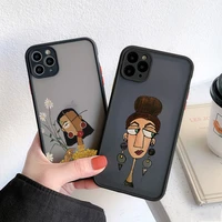 dirty braid black girl phone case for iphone 13 12 11 pro max xr x xs max se 2020 6s 7 8 plus hard matte shockproof cover fundas