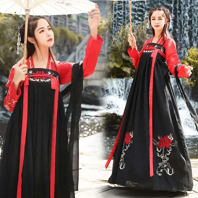 Традиционный китайский костюм народного танца женское платье ханьфу в старинном