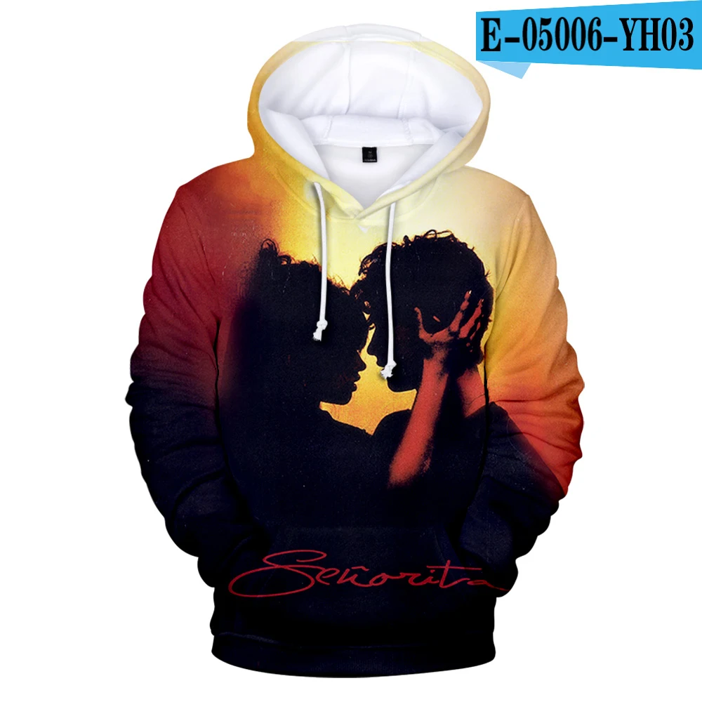 Senorita Camila Cabello& shawn mendes 3D Harajuku hoodies Sweatshirt New Women/men/Kids Parent-child Hoodies Sweatshirt - Цвет: YH03