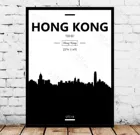 Абстрактный плакат Гонконга, Киева, Лиссабона, Лондона, Лос-Анджелеса, Лиона, Мадрида, Манчестера, Марселя, Милана, Москвы
