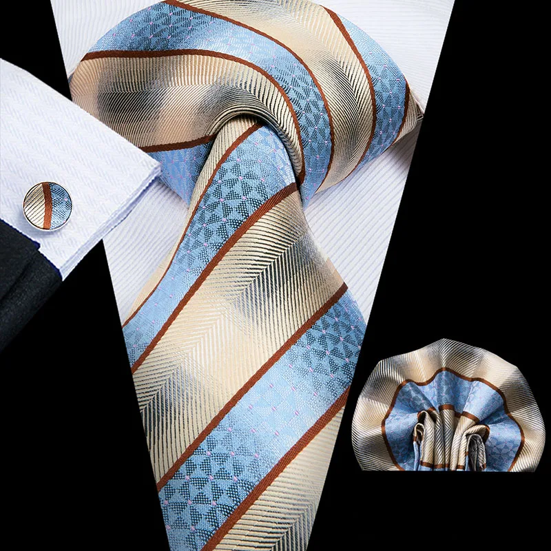 SN-3015 SN-1641 Hi-Tie Модные синие шелковые галстуки для мужчин Пейсли и полоса шеи галстук платок набор запонок для мужчин костюм деловой свадьбы - Цвет: SN-3015