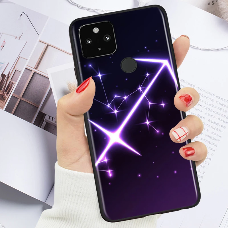 

Cool Zodiac Signs Shockproof Cover for Google Pixel 5 4 4A XL 5G Black Phone Case Shell Soft Fundas Coque Capa