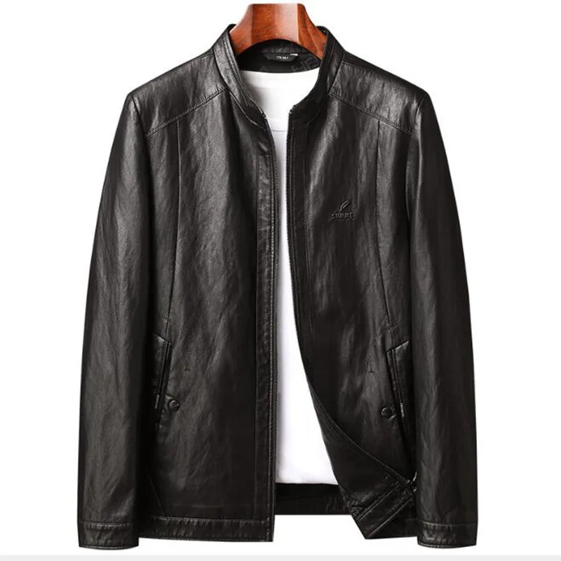 

PU Leather Men's Jacket Brand-Clothing Autumn Winter Zipper Casual Stand Collar Coat Motorcycle Male Jacket
