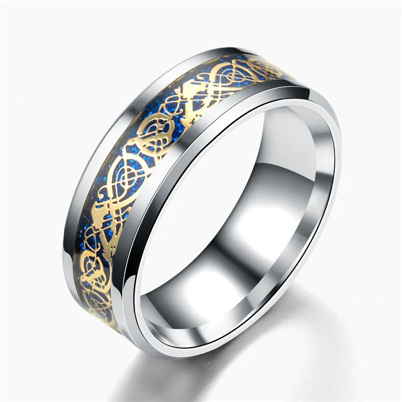 Властное мужское кольцо золотое серебряное углеродное волокно инкрустация
