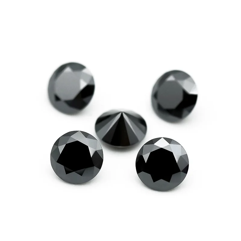 Letmexc Customize Small Size of Black Moissanite Gemstone Beads (1.0 carat per pack)