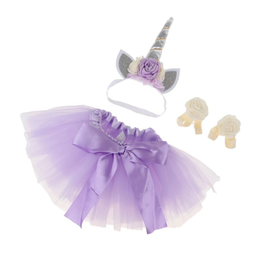 

Toddler Baby Girls Princess Unicorn Tutu Skirt Headband Fancy Dress Accessories