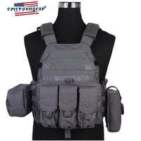 emersongear for lbt 6094a style plate carrier w 3 pouch tactical vest body guard armor airsoft hunting shooting protective gear