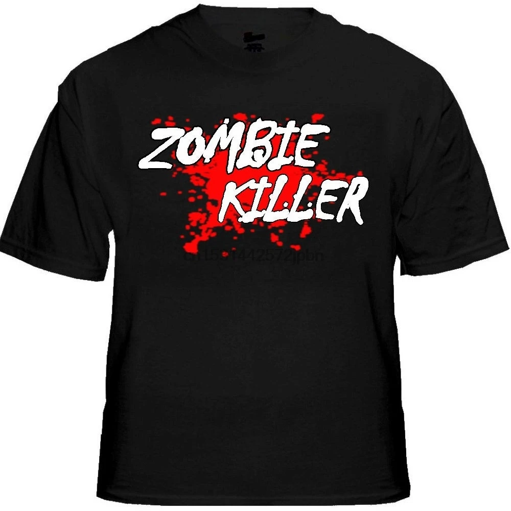 Футболка с изображением зомби убийцы брызг крови #1313 |