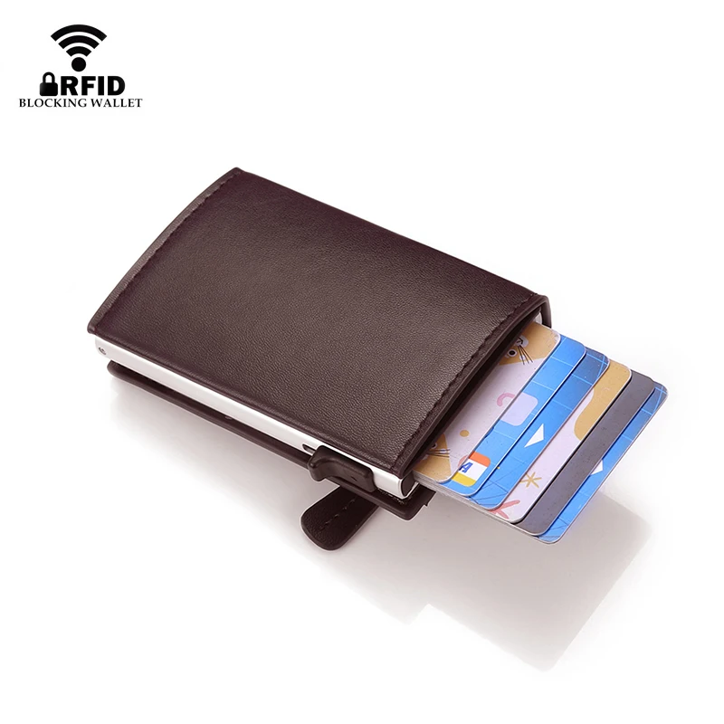 Маленький кошелек с отделением для карт и монет Rfid-защитой модный мужской тонкий
