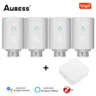Умный привод радиатора Aubess Tuya ZigBee, программируемый термостатический клапан радиатора, с контроллером температуры и поддержкой Alexa