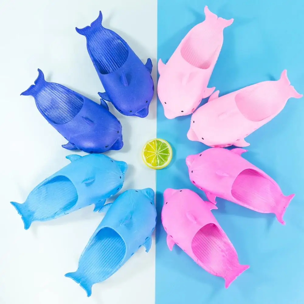 Детские тапочки bts домашняя обувь для детей в форме рыбы забавные акулы