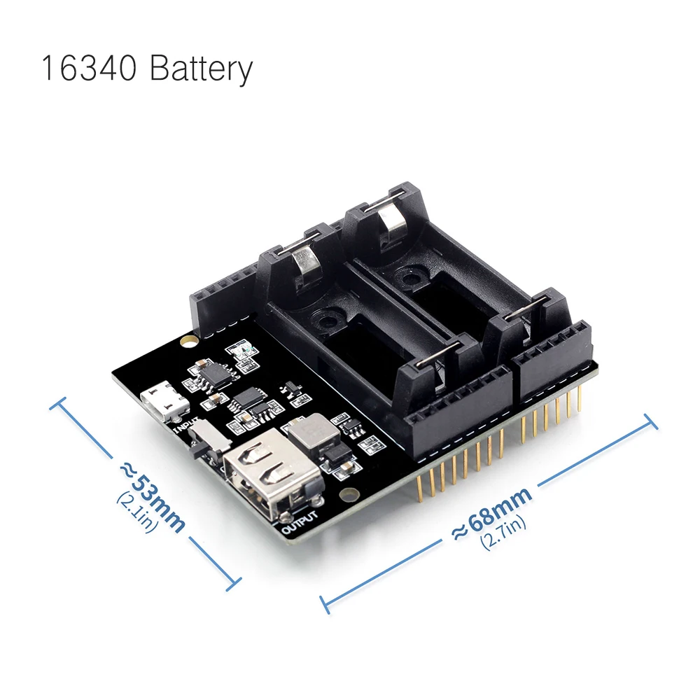 Двойной 16340 перезаряжаемая литиевая батарея зарядное устройство Модуль