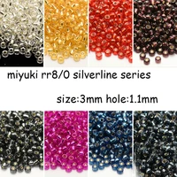 3mm japanese miyuki round rocailles imported 80 beads transparent silverlive filling series 13g