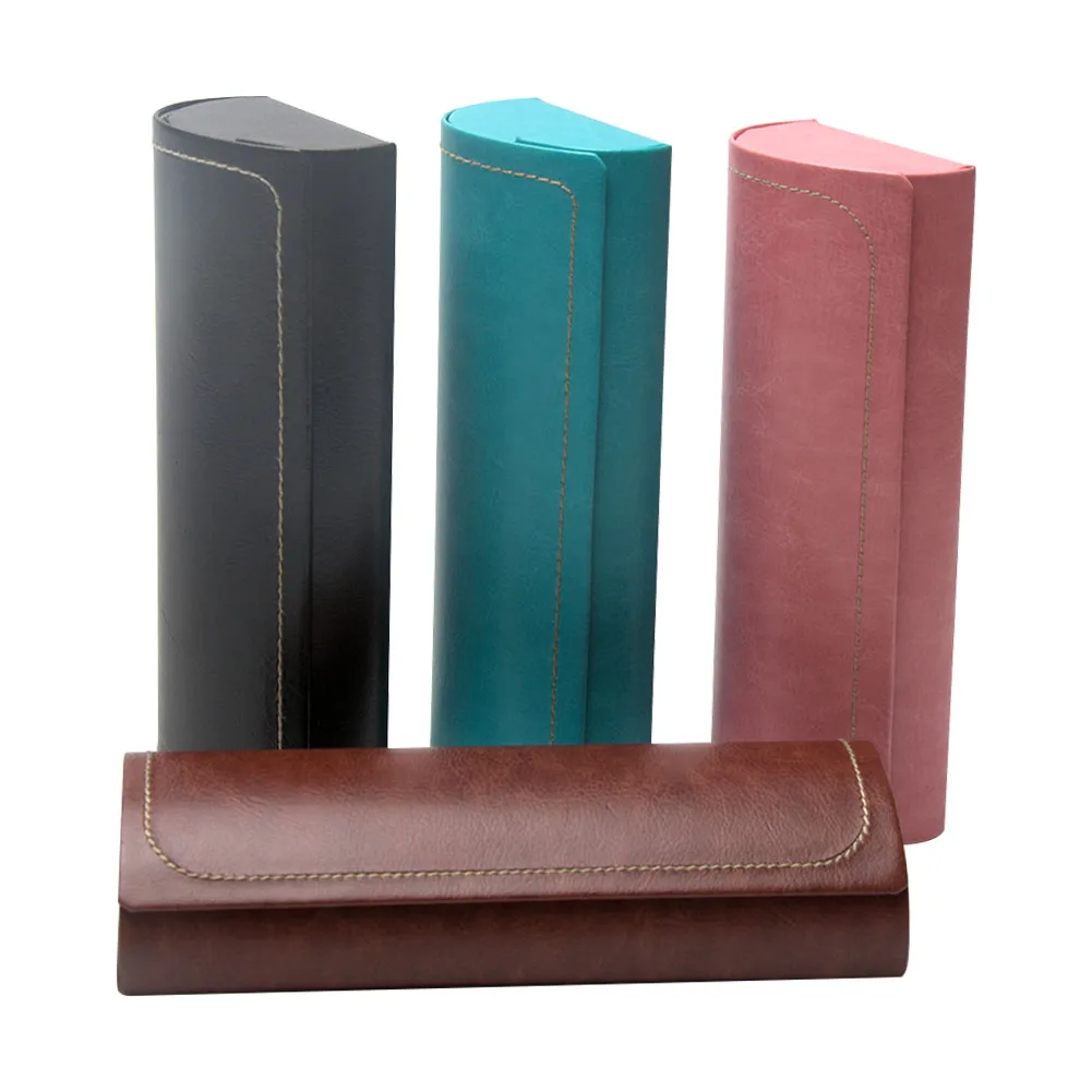 

Чехол для очков мужской из искусственной кожи, модный Твердый чехол на магните, пыленепроницаемый водонепроницаемый однотонный держатель ...