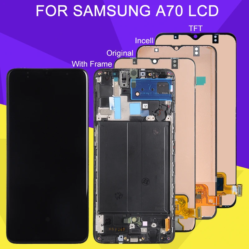 Скидка Catteny A70 2019 ЖК дисплей для Samsung Galaxy Lcd сенсорный экран дигитайзер сборка A705