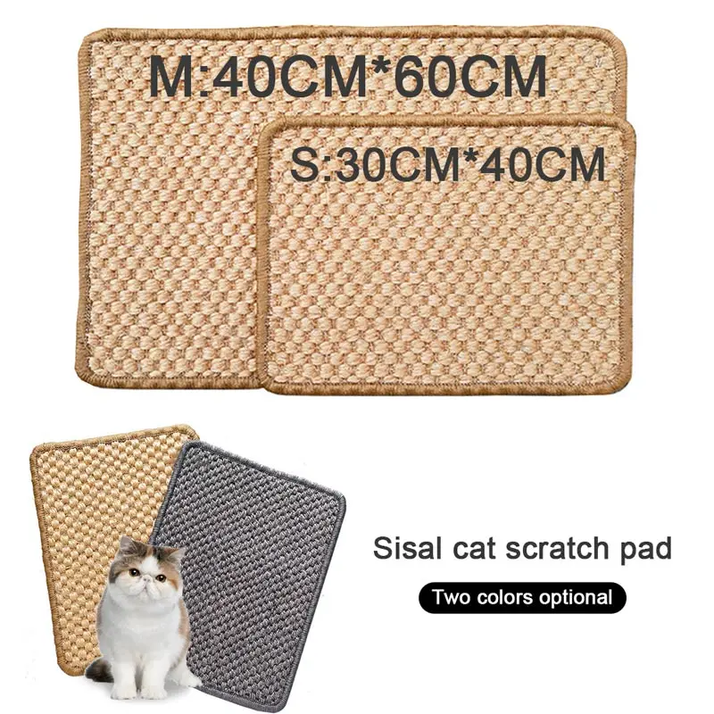 Sisal Felt Cat Scratching Mat Durable Scratcher Board for Cats Tower Climbing Tree Pad Cooling Litter Protect Furniture | Дом и сад