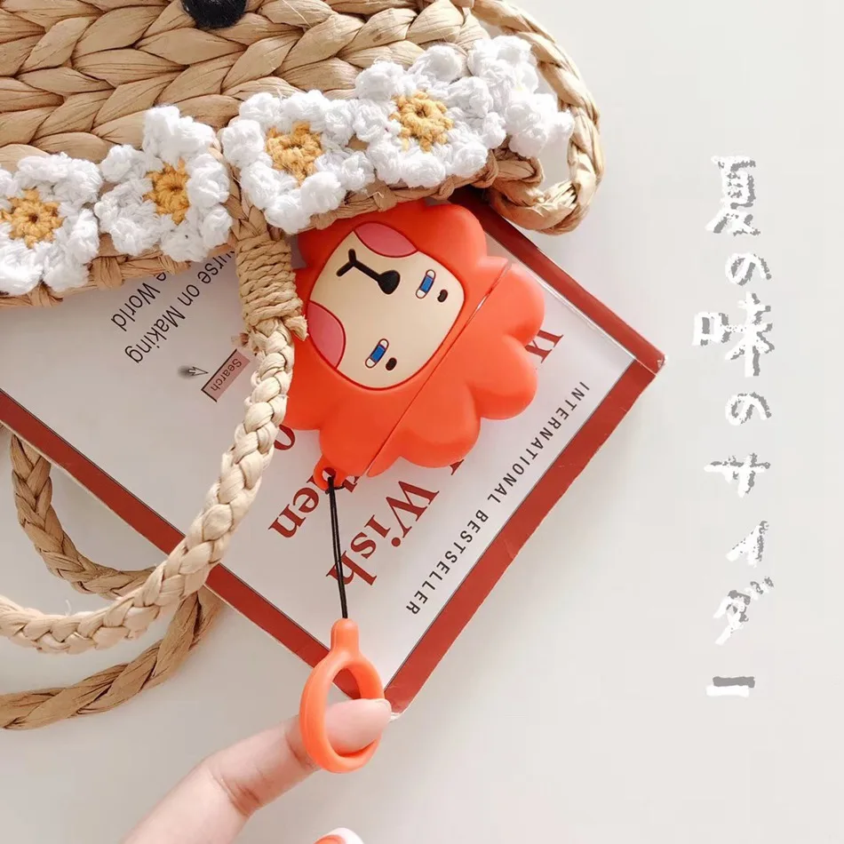 Наушники в форме кота чехол для Airpods 2 Чехол Силиконовый 3D стежка лев мультфильм Милая подставка в виде медведя чехол для Apple Air Pods чехол для Earpods