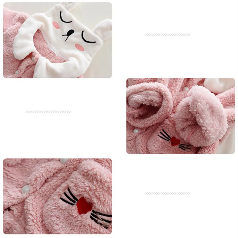 

Toddler Girls Casual Clothes Set 2019 Winter Lovely Baby Velvet Thicken Cartoon Coat+Pant Warm Suit For 2-7Yrs Toddler Clothes