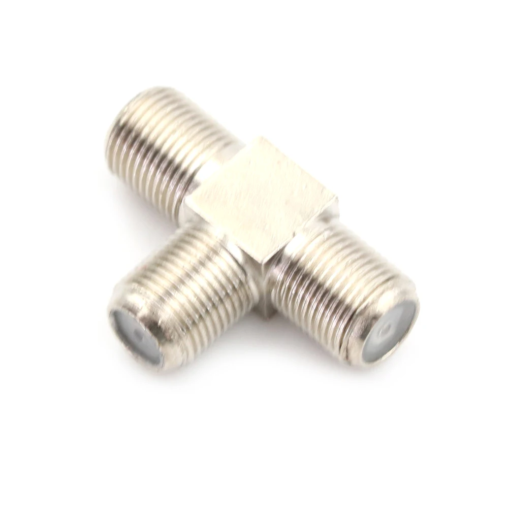 

TV Aerial Freeview Virgin Media Silver Thread F Socket T Splitter Adaptor Cable