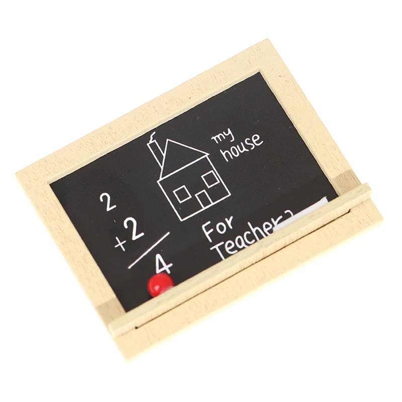 

1pc Blackboard Chalkboard W/ Easel Dollhouse Classroom Miniature Accessories