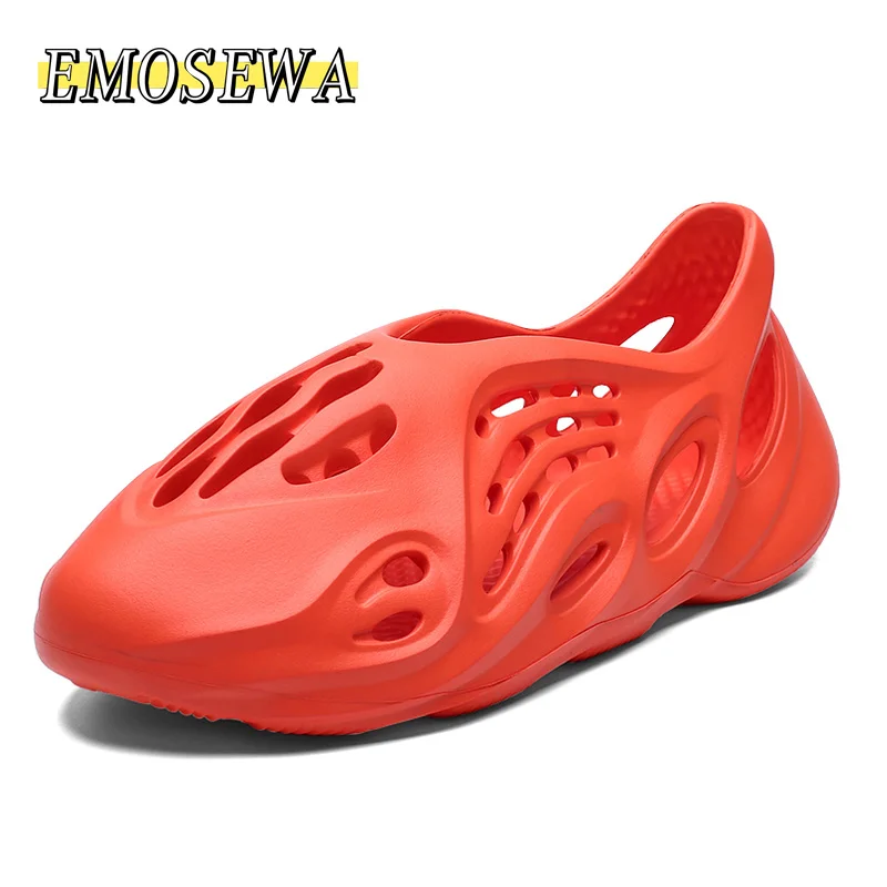 Мужские летние сабо дышащие Нескользящие повседневные пляжные сандалии