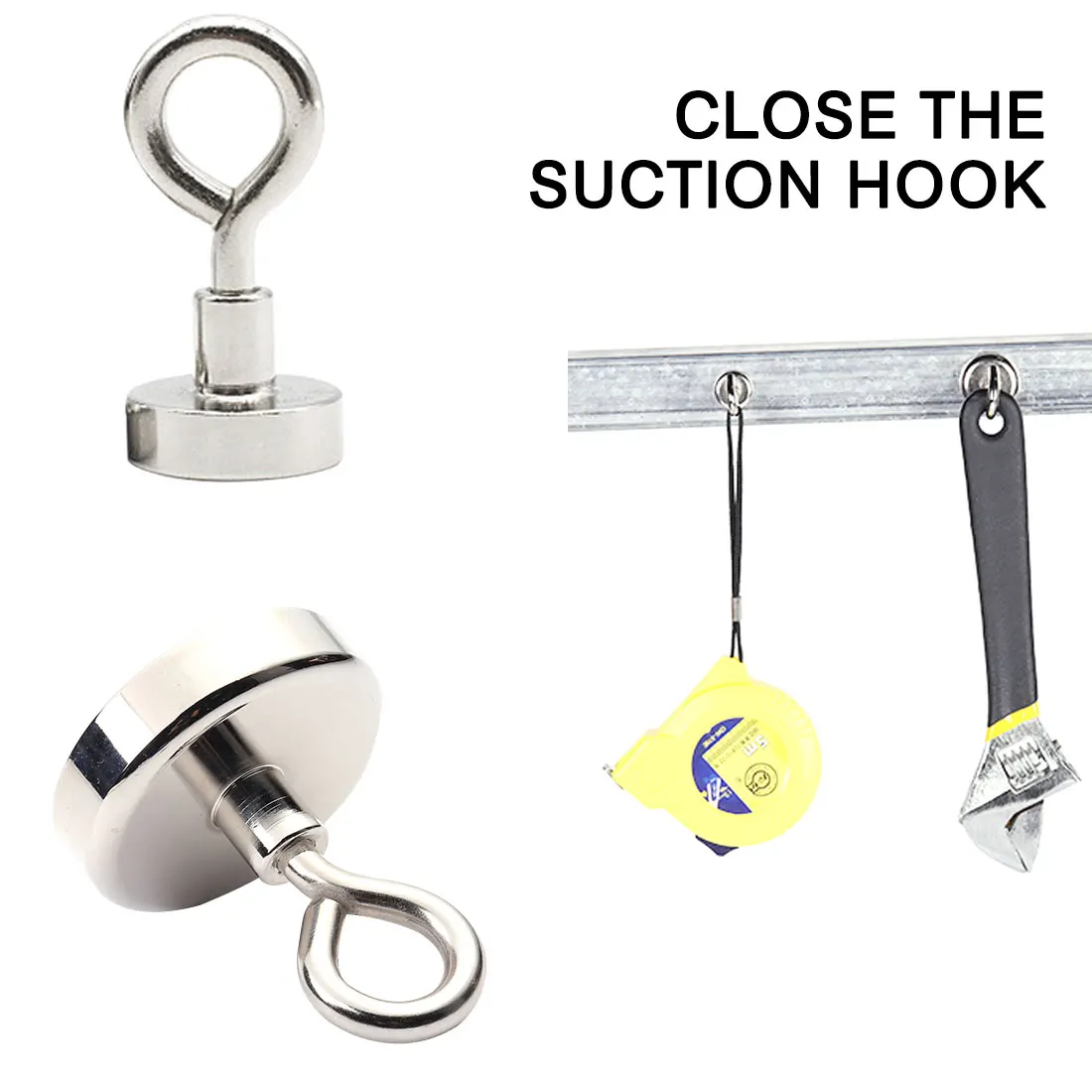 

40mm Super Strong Magnet Double Side Search Magnetic Hook Super Power Salvage Magnet Fishing Magnetic Stell Cup Holder