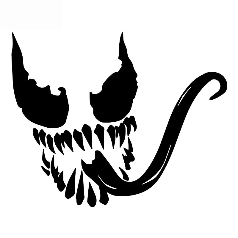 16cm Venom Face Funny KK Car Sticker Trunk Bumper Decoration Decals
