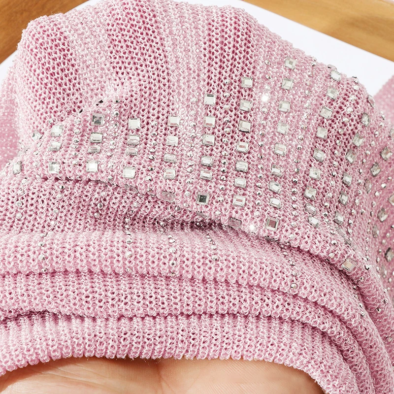 Summer Casual Solid Knitted Tank Tops Women 2020 New Hotfix Rhinestone Sleeveless Top | Женская одежда