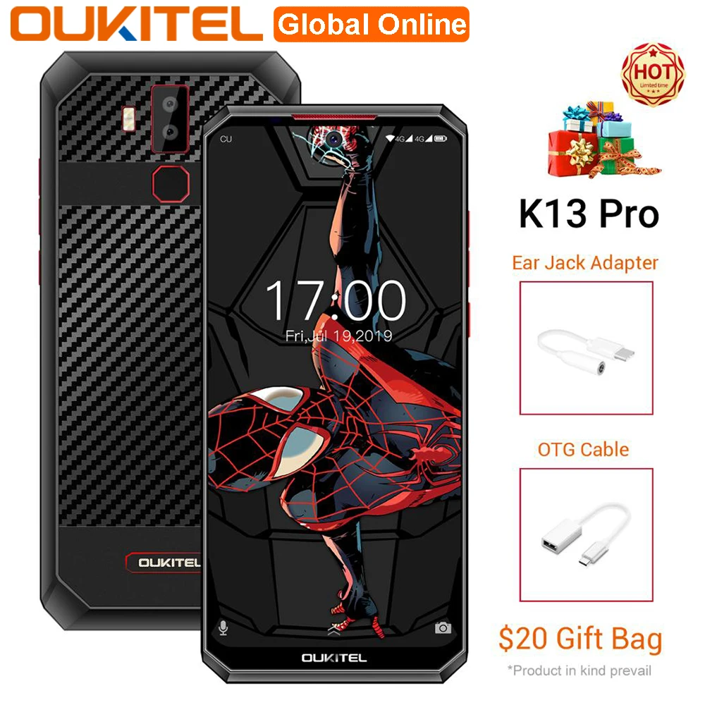 OUKITEL K13 Pro NFC Смартфон Android 9 0 5V/6A 11000 мА/ч 6 41 дюймов Octa Core 4G Оперативная память 64G