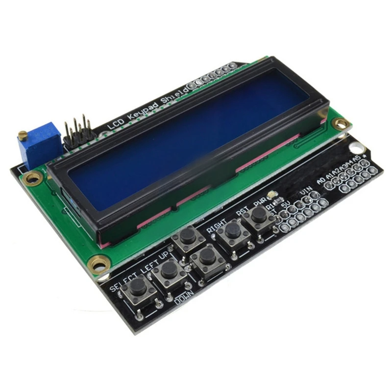 1 шт. ЖК клавиатура Щит Lcd1602 дисплей 1602 модуль для Arduino Atmega328 Atmega2560 Raspberry Pi Uno синий