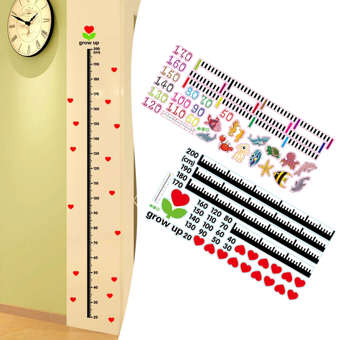 Наклейки на стену с высотой наклейка морским дном животное для декора детской