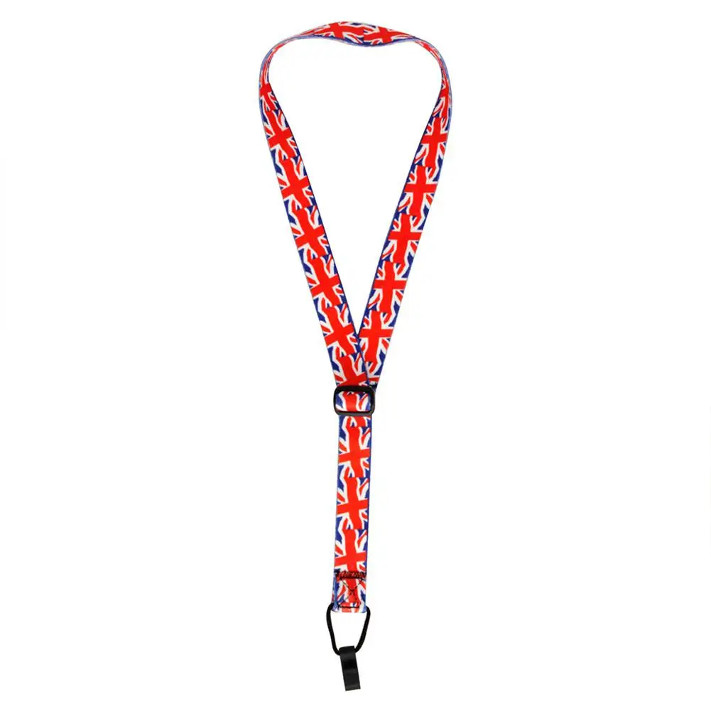 

Adjustable National Flag Pattern Guitar Strap Sling with Hook for Ukulele Guitar Accessories