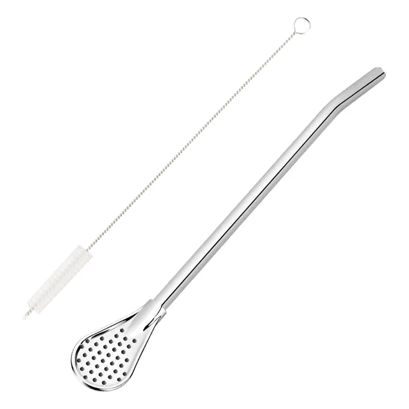 Ложка из нержавеющей стали для питья многоразовый фильтр чая Yerba Mate аксессуары