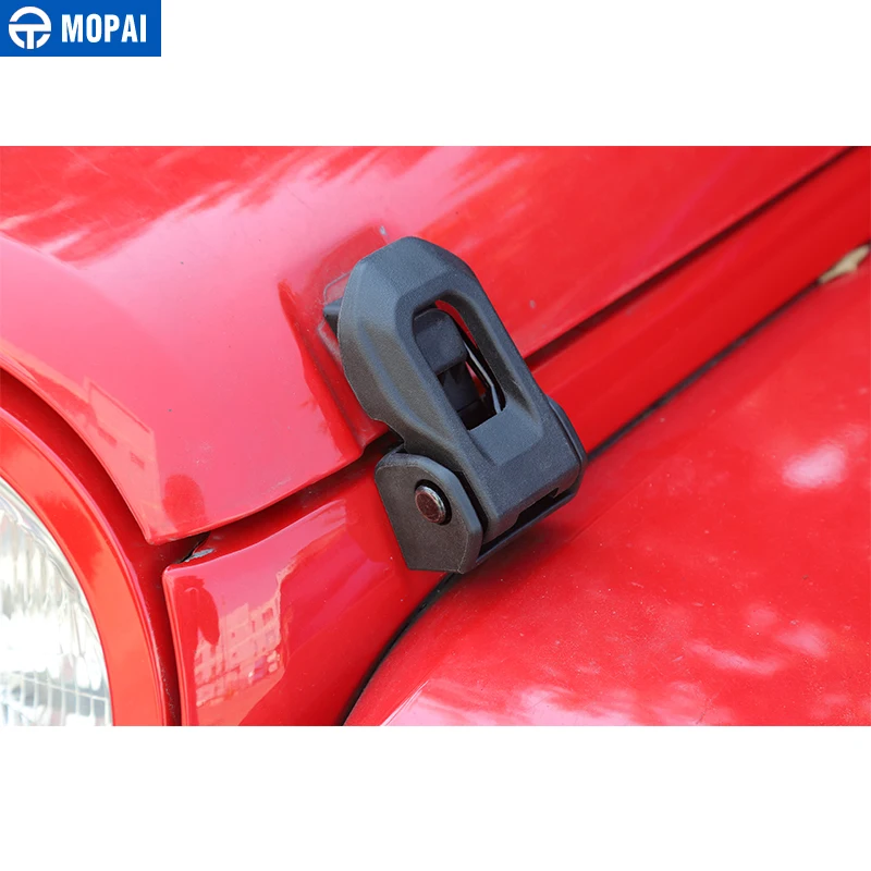 MOPAI Автомобильный Замок двигателя для Jeep Wrangler 2007 вверх Защелка защелка крышка