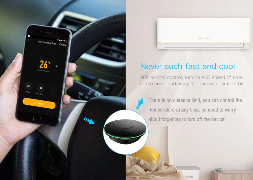 Wifi smart ir управление кондиционер ТВ квадратный вентилятор ТВ Универсальный ИК пульт дистанционного управления Лер приложение Smart Life Совместимость Google Alexa iFTTT