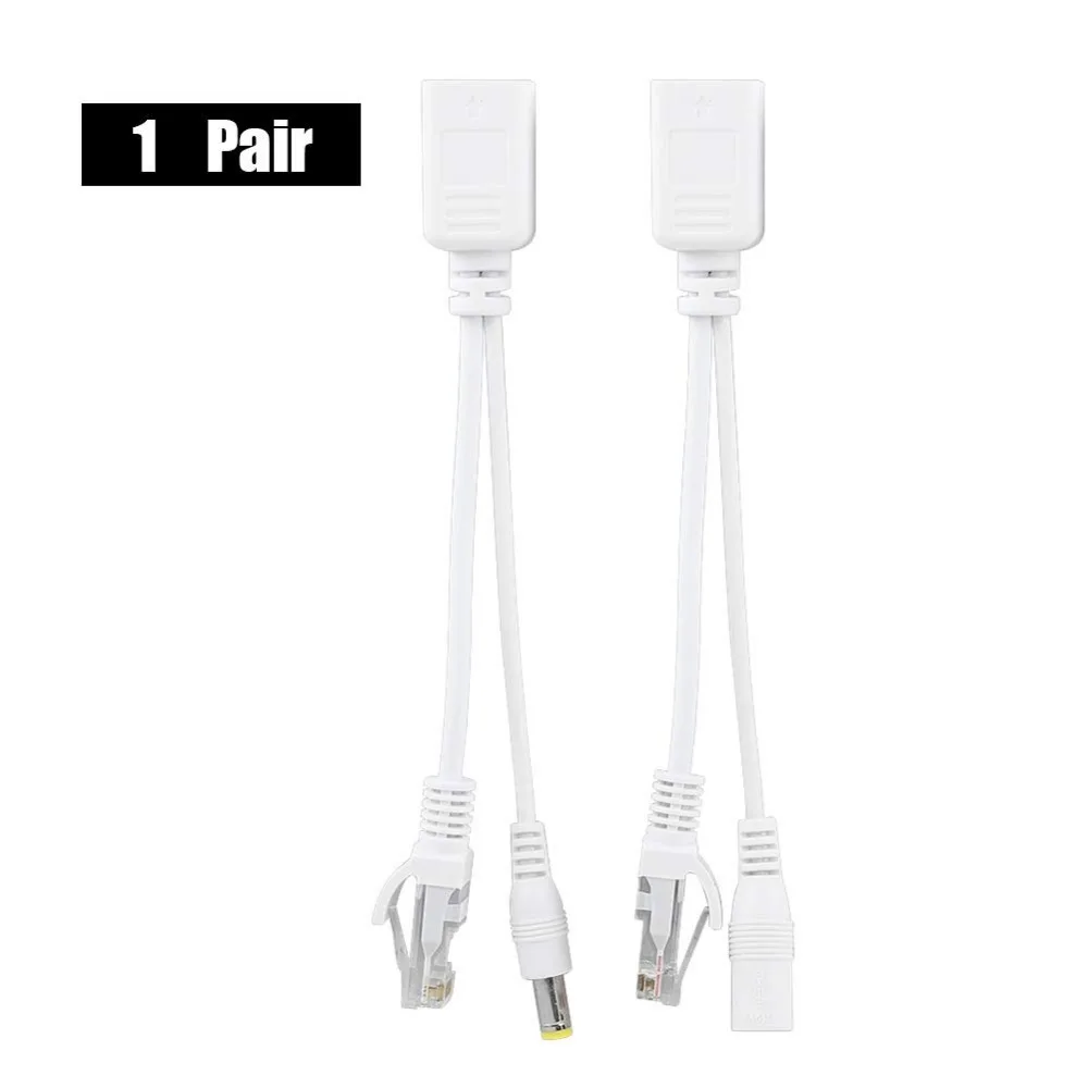 Адаптер питания POE RJ45 1 пара кабель Power Over Ethernet переходник инжектора сплиттер