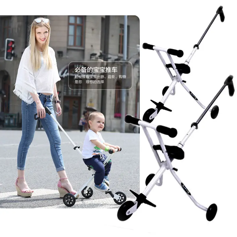 

Портативная Складная легкая коляска для малышей, Детская трехколесная коляска для детей, трехколесная коляска, трехколесный велосипед 1-6 л...