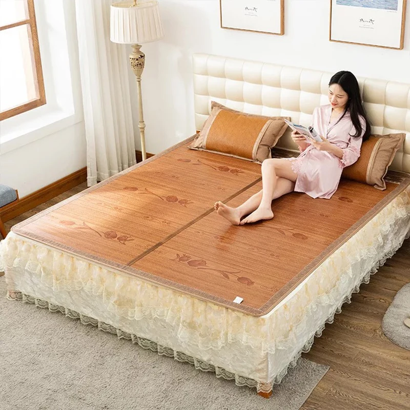 

Bamboo mat bedroom mattress summer bamboo mat 1.8m 1.5m double-sided carbonized cool mat student dormitory seats