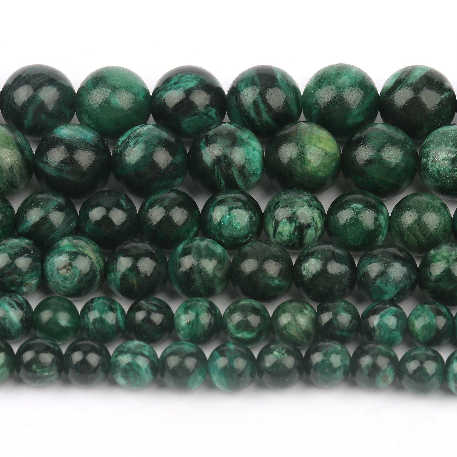 Бусины из натурального камня с зелеными изумрудами АА для изготовления