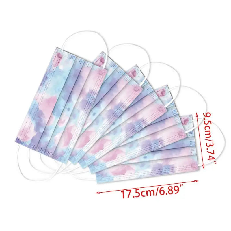 

10Pcs/Set Disposable Mouth Mask 3 Layers Melt-Blown Non-Woven Earloop Mouth-Muffle Dust Respirator