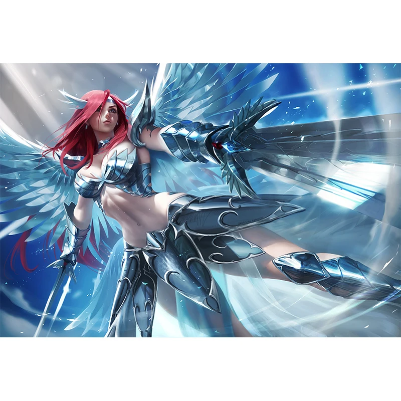 

Japanese Anime Erza Sexy Woman Warrior Queen Canvas Painting Custom Print Video Game Poster Wall Art Picture for Bedroom Decor