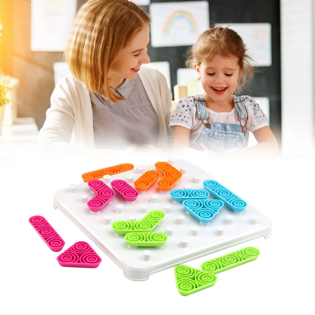 

Montessori Blocks Chess Game Toys Thinking Multifunctional Toddlers Early Educational Preschool Board Game Colour Cognitive
