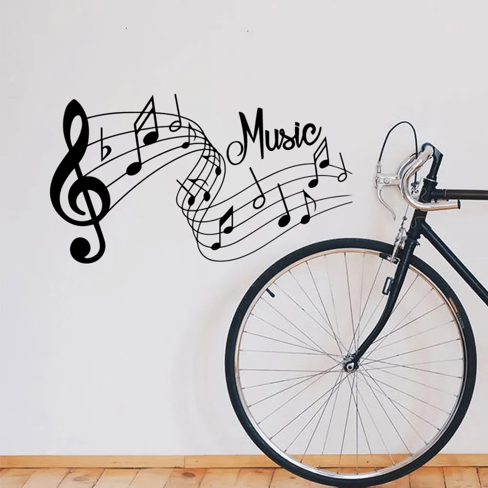 Декоративные Музыкальные инструменты и заметки гарнитура наклейка на стену для