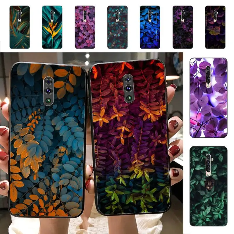

Leaf Plant Phone Case for Vivo Y91C Y11 17 19 17 67 81 Oppo A9 2020 Realme c3