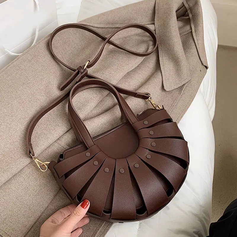 

2021 New Pu Leather Handbag Vintage Shouler Messenger Bag Women Fashion Crossbody Bags Ladies Solid Color Tote Bag