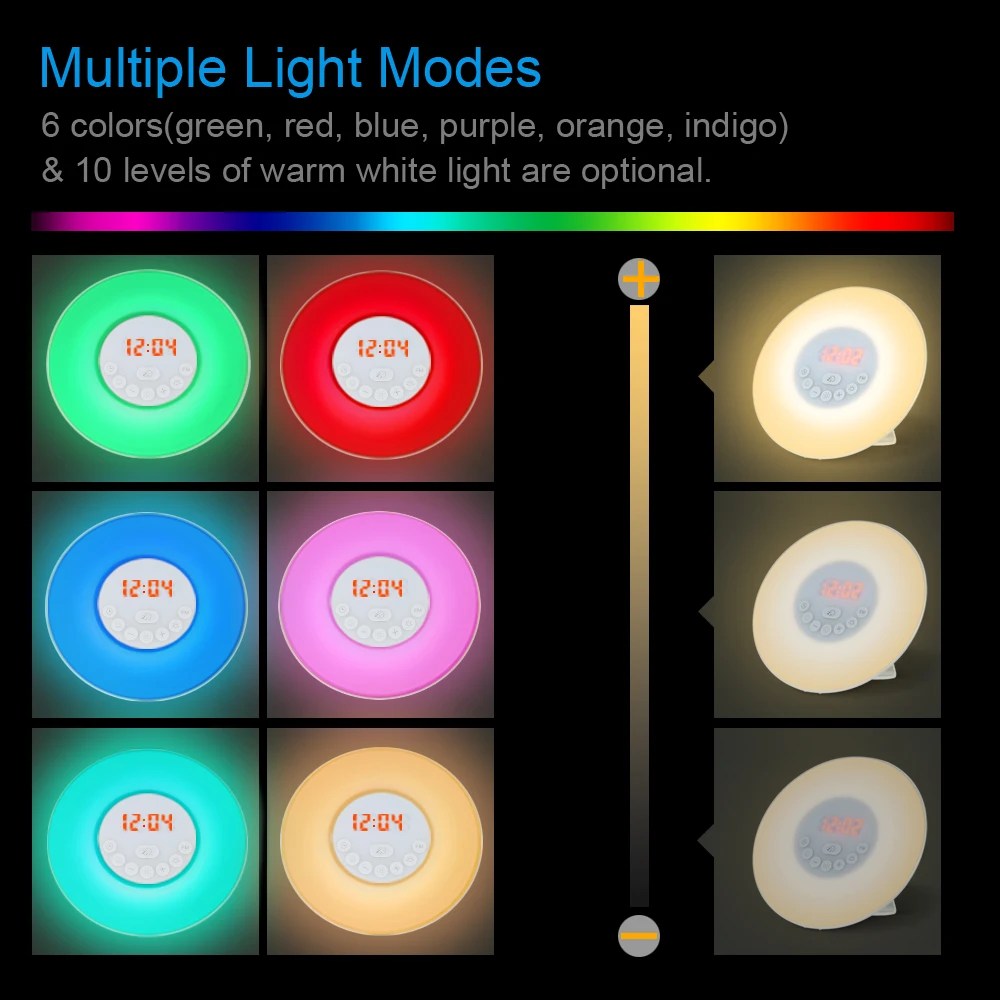 Цифровой будильник настольная Светодиодная лампа с функцией пробуждения и