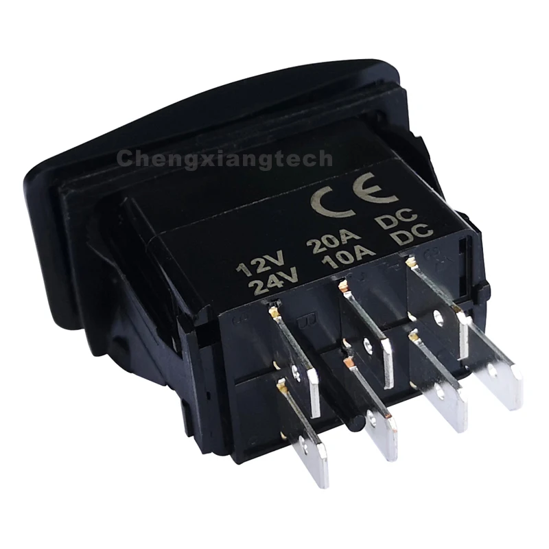 Кулисный Переключатель BATT1 BATT2 7 Pins ON/OFF/ON DPDT с голубым светодиодом 12 В 24 для NARVA ARB