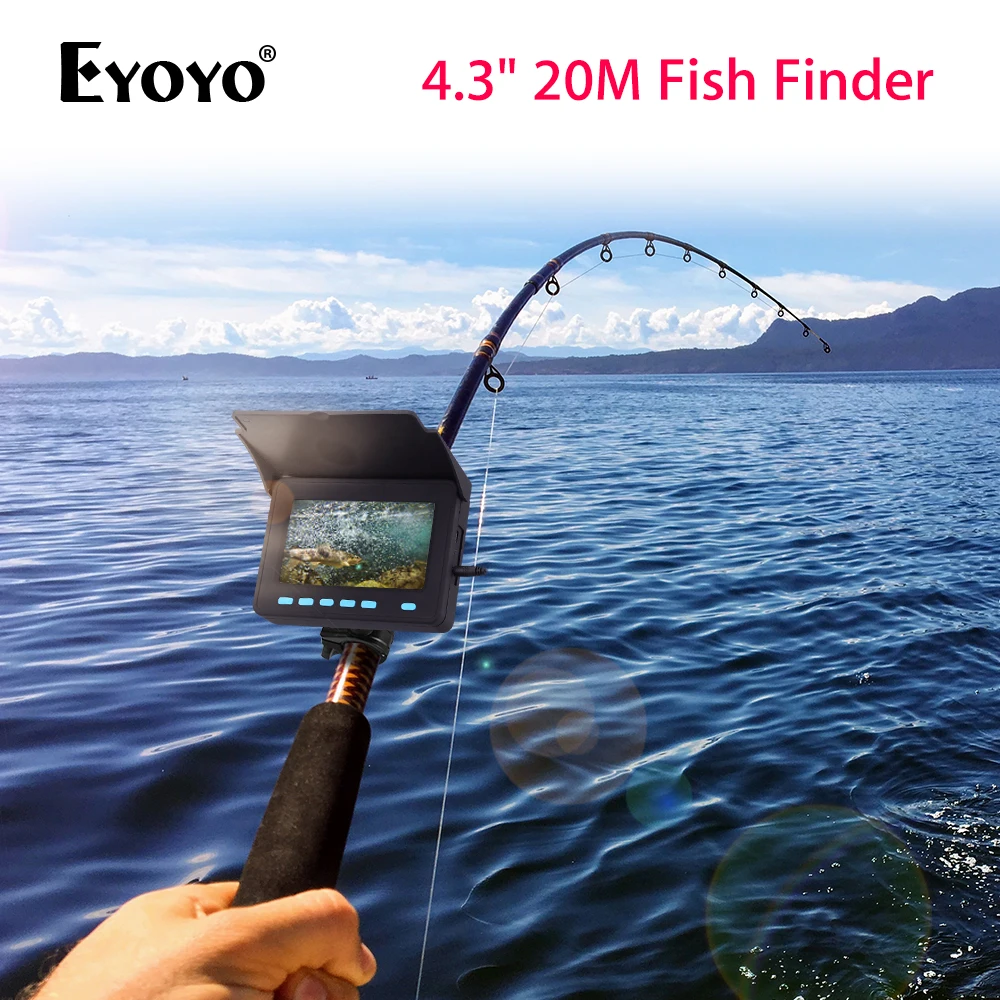Eyoyo EFPRO 20M подводная камера для рыбалки 4," ЖК-монитор рыболокатор 8 шт. светодиоды угол 110 градусов литиевая батарея 8500 мАч