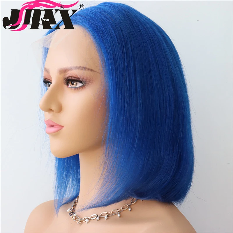 Темно-синий цвет Омбре парики фронта шнурка перуанские волосы фронтальные