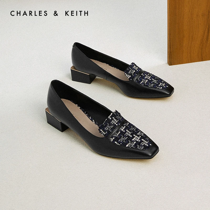 CHARLES＆KEITH Новинка на Осень 2020 CK1 60580185Женская обувь лоферы с квадратным носком